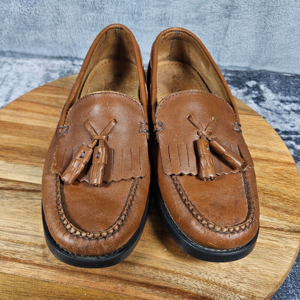 GH Bass Weejuns Marietta II Loafer Women Size 7 Brown Leather Tassel Kiltie Shoe - Picture 6 of 12